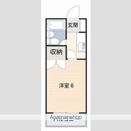 カーサソシアル[1R/17.01m2]の間取図
