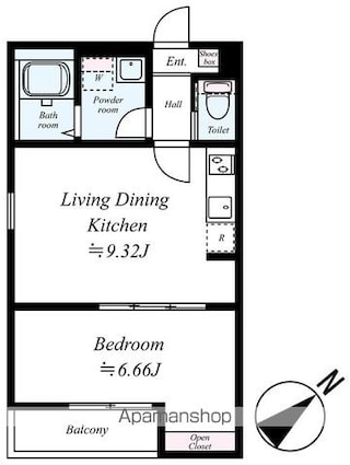 ＧＲＡＤＵＳ八千代台Ⅴ[1LDK/35.18m2]の間取図