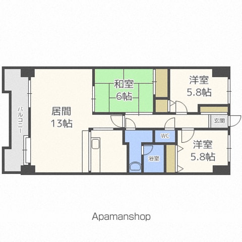 THE RESIDENCE PARK ODORIKOENの間取り写真