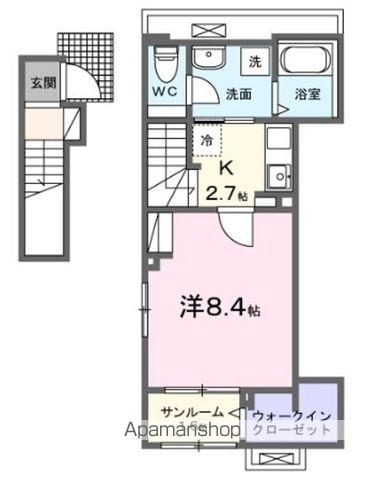 トリニティ下川東の間取り写真