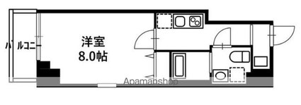 リヴシティ亀戸[1K/25.4m2]の間取図