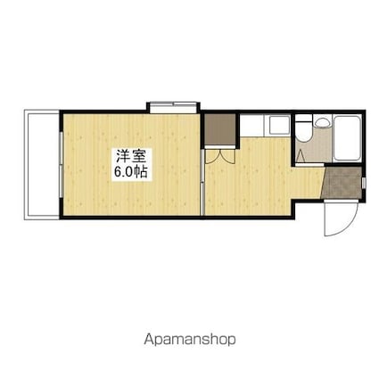 ｐｅｔｉｔ　ｐａｓ観音[1K/14.85m2]の間取図