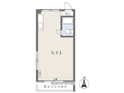 ピカデリーサーカス緑町[1R/17.7m2]の間取図