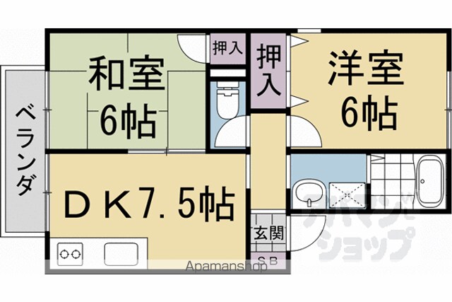 ハイカムール上桂の間取り写真