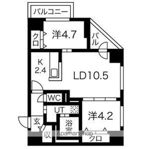 グランカーサ南6条の間取り写真