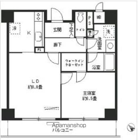 【エステージ築地の間取り】