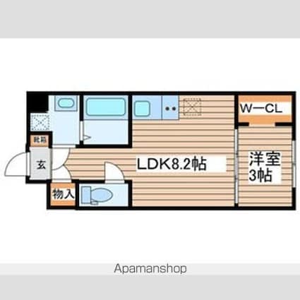 Ａｍｉｒｌ　Ｐｒｅｍｉｅｒ　Ｈｅｉａｎ－ｄｏｒｉ[1LDK/30.63m2]の間取図