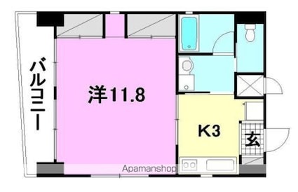 アネーロ・リヴ[1K/1m2]の間取図