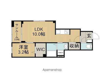 フィールドヒル　茅野[1LDK/38.52m2]の間取図