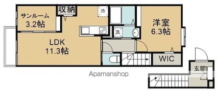 仮）川越市アパートⅡ[1LDK/50.74m2]の間取図