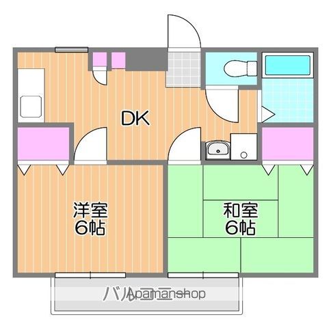 コーポ中井B棟の間取り写真
