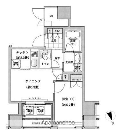 ウエストパークタワー池袋の間取り写真