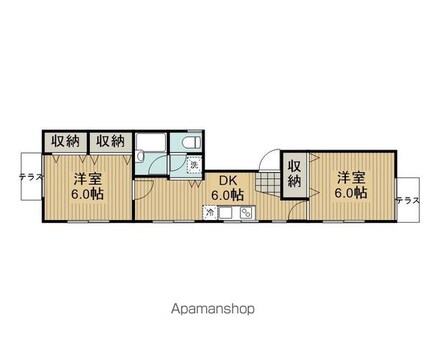 東京都杉並区成田東５丁目[2DK/40.3m2]の間取図
