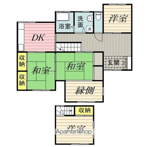 朝倉市下浦戸建の間取り写真