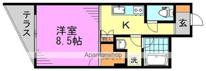 コハク新中野[1K/31.02m2]の間取図