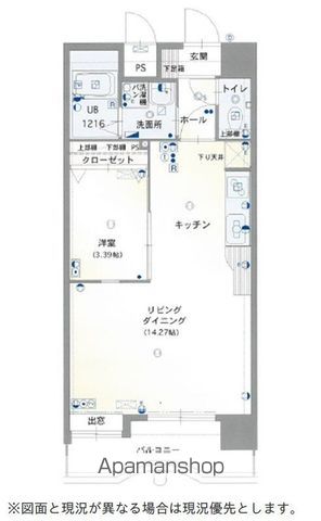 グランフォーレ西新の間取り写真