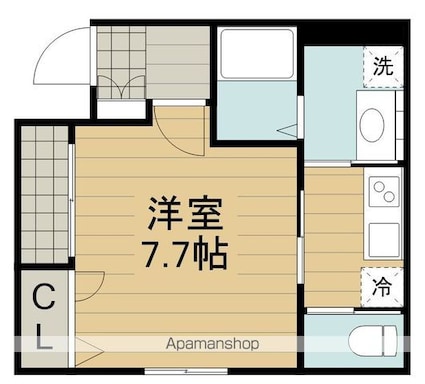 メゾン　ド　アウラ[1K/27.28m2]の間取図