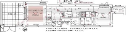 レガリス新高円寺[1LDK/42.89m2]の間取図