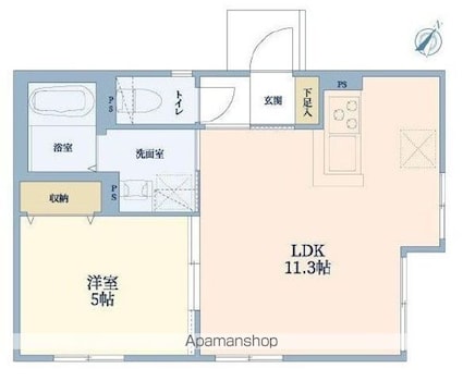 東京都杉並区阿佐谷北２丁目[1LDK/36.27m2]の間取図
