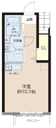 レピュア成増レジデンス[1R/23.13m2]の間取図