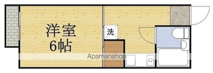 パレーシャル武蔵野Ｂ[1K/20.03m2]の間取図