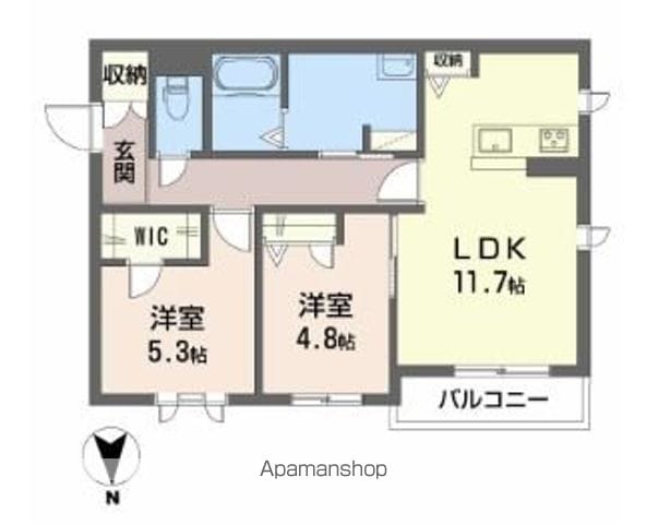 岩出市川尻のアパートの間取り