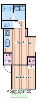メゾン１２４４[1LDK/29.95m2]の間取図