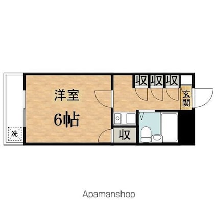 アヴァンセ南大沢[1K/20.62m2]の間取図