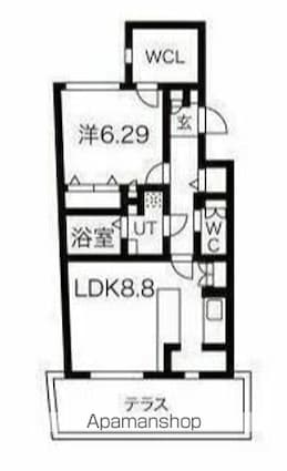 ＰＡＳＥＯ四谷三丁目[1LDK/47.3m2]の間取図
