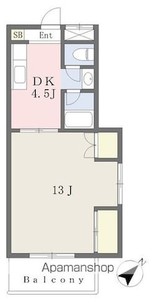 エンゼルコート２１[1DK/46.8m2]の間取図