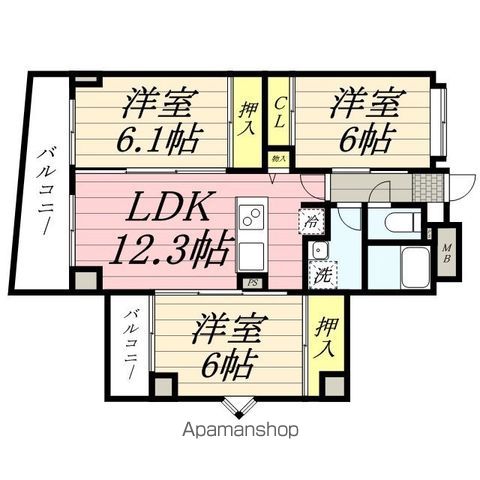 レジェンダ泉中央の間取り写真