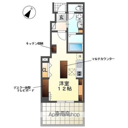 Ｗｏｏｄｓｔｏｃｋ　Ｎｅｓｔ[1R/31.74m2]の間取図