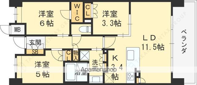 ファインレジデンス住道駅前の間取り写真