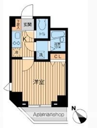 アーデン駒沢大学[1K/23.36m2]の間取図