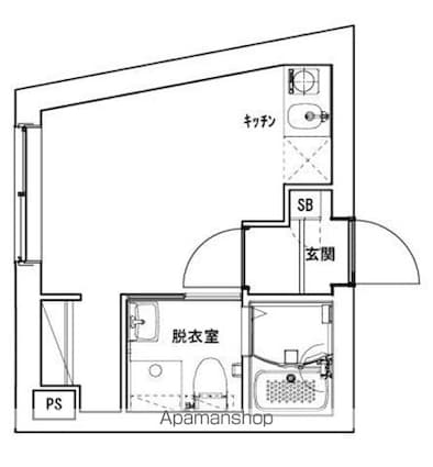 Ｌｕｄｅｎｓ椎名町[1R/18.01m2]の間取図