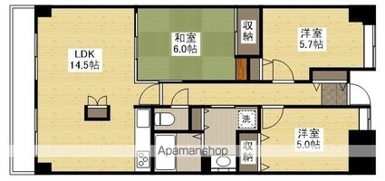 シーブリーズ東原壱番館[3LDK/68.73m2]の間取図