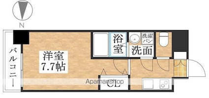 Ｓ－ＲＥＳＩＤＥＮＣＥ庄内通駅前ｃｕｒｅｒｅ[1K/25.7m2]の間取図