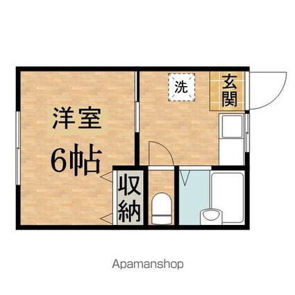 第５白王ハイツ[1K/20m2]の間取図