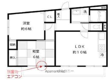 東京都立川市高松町２丁目[3DK/61.51m2]の間取図