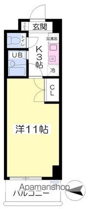 オーベルビル[1K/28.8m2]の間取図