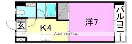 福川ハイツ[1K/31.59m2]の間取図