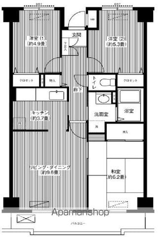 ベルレージュ船橋の間取り写真