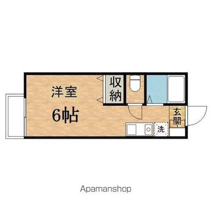 ヴェルドミール[1R/20.25m2]の間取図