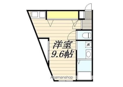 レゴリス[1R/25.72m2]の間取図