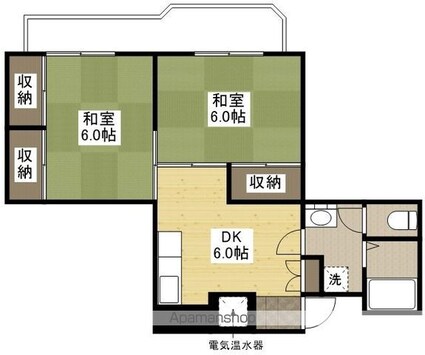 みのりハイム[2DK/44.82m2]の間取図