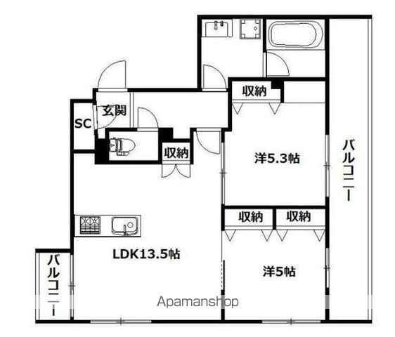 【（仮称）星川３丁目メゾンの間取り】