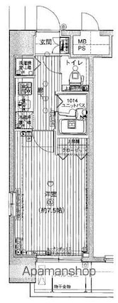東京都練馬区豊玉北５丁目[1K/22.94m2]の間取図