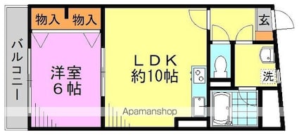 ローズガーデン[1LDK/41.91m2]の間取図