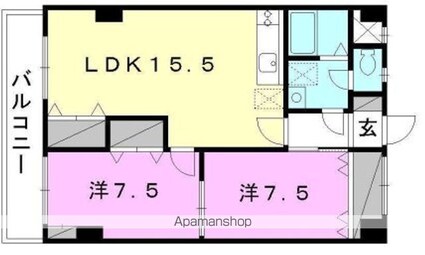 モアクレスト[2LDK/68m2]の間取図