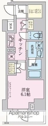 東京都杉並区方南２丁目[1K/27.46m2]の間取図